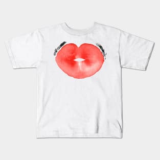 Lips with mustache Kids T-Shirt